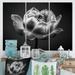 Latitude Run® Close-Up Of Black & Tulip III Close-Up Of Black & Tulip III - 3 Piece Wrapped Canvas Print Canvas, in White | Wayfair