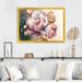 House of Hampton® Pink & Gold Orchid Flower I Pink & Gold Orchid Flower I - Print Metal in Pink/White | 16 H x 32 W x 1 D in | Wayfair