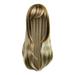 zttd limei long blonde wig fashion women s silk straight wigs for girl heat friendly synthetic hair mix color party warm brown to ash blonde wigs for women