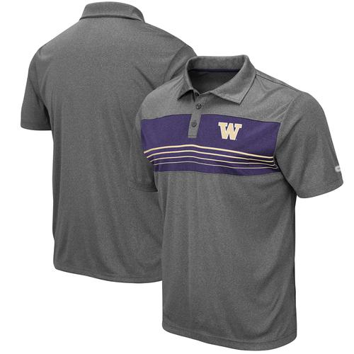 Colosseum Heathered Charcoal Washington Huskies Smithers Poloshirt für Herren