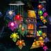 24 Styles Solar Wind Chimes Solar Lights Outdoor Decorative Color-Changing LED Light Solar Powered Mobile Hanging Chimes Garden Decor Garden Gifts-Maole Leaf
