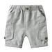 B91xZ Boys Shorts Kids Toddler Baby Girls Boys Solid Spring Summer Shorts Clothes Grey Sizes 4-5 Years