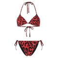 Leopard-print Bikini Set - Red - Dolce & Gabbana Beachwear