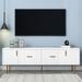 Merax Modern TV Stand with 5 Champagne Legs - Durable, Stylish and Spacious, TVS Up to 75'