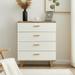 4-Drawer Dresser Cabinet with Solid Wood Handles and Feet, Versatile Storage Solution for Living Room, Bedroom, or Dining Room