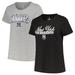 Women's Profile Black/Heather Gray New York Yankees Plus Size T-Shirt Combo Pack