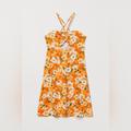 Zara Dresses | H&M Orange Summer Mini Dress (Only Orange Dress Available) | Color: Orange/White | Size: S