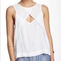 Free People Tops | Free People Flowy Cut Out Top White Xs | Color: White | Size: Xs