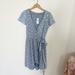 American Eagle Outfitters Dresses | Ae Floral Mini Wrap Dress | Color: Blue/White | Size: S