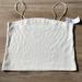 American Eagle Outfitters Tops | American Eagle Ribbed White Bungee Strap Crop Cami Size L Nwt | Color: White | Size: L