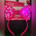 Disney Accessories | Disneyland Light Up Plastic Minnie Mouse Bow Ears | Color: Pink | Size: Osg