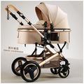 Baby Stroller for Newborn, Lightweight Baby Strollers for Infant and Toddler, High Landscape Shock-Absorbing Carriage Two-Way Pram Trolley Baby Pushchair Ideal for 0-36 Months (Color : Beige)