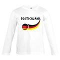 Supportershop T-Shirt Deutschland weiß L/S Kinder T-Shirt Deutschland weiß L/S Kinder T-Shirt Deutschland weiß L/S Kinder Fußball