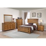 Williston Forge Anastasie Rustic Honey Storage Bedroom Set_4 Piece Wood in Brown | 57.25 H x 81 W x 44 D in | Wayfair