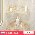 Étagère d'angle en acrylique de luxe sans propositions douche cuisine toilette soins de la peau