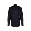 Seidensticker Business Hemd Herren Slim Fit Baumwolle schwarz, 39