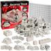 Monster Adventure Terrain 107 Piece Paintable Rock Formation Expansion Set - Fully Modular and Stackable 3-D Tabletop World Builder Compatible with DND Dungeons Dragons Pathfinder and All RPG Games
