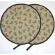 Tractor Aga Hob Lid Covers Mats Pads Pair of Farm Red Tractors Round Range Oven Hotplate Hat Covers Farmyard Topper With Loops Green