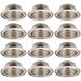 12-Pack 6 Inch Recessed Can Light Trim, Metal Step Baffle Trim