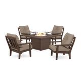 Cape Cod 5-Piece Deep Seating Set with Fire Pit Table