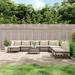 vidaXL 10 Piece Patio Lounge Set with Cushions Anthracite Poly Rattan - 28.3" x 28.3" x 26"