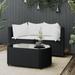 vidaXL Patio Lounge Set with Cushions Gray/Brown/Black Poly Rattan