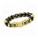 Feng-Shui Black Obsidian Beads Pi Xiu Wealth Bracelet Luck--Hot Jewellery N7F3