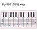 54 61 76 88 Keys Piano And Keyboard Note Chart Chord Chart For Begineers