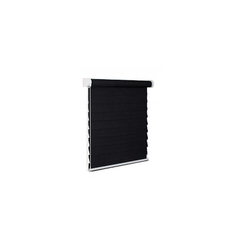 3D Fensterrollo - Neuheit - 80x150 cm schwarz Doppelrollo