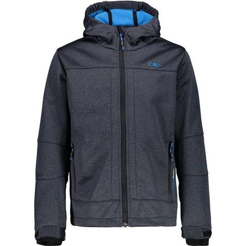 Kinder Funktionsjacke Kapuzen Softshelljacke, Größe 116 in Grau