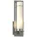 New Town 12.6" High Sterling Sconce With Opal Glass Shade