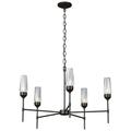 Luma 30.9" Wide Crystal Accented 5 Arm Oil Rubbed Bronze Chandelier