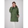 Regenmantel DEPROC ACTIVE "Friesennerz ankergluttraum WMN", Damen, Gr. 40 (M), grün, Obermaterial: 100% Polyurethan; Futter: 100% Polyester, casual, Langarm mit Druckknopf, Mäntel, auch in Großen Größen erhältlich