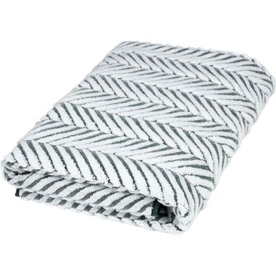 Duschtuch ROSS "Sensual 9002", grün (moosgrün, weiß), B:75cm L:140cm, Frottier, Obermaterial: 100% Baumwolle, Handtücher (Packung), im Zopfmusterstil Image