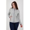 Strickfleecejacke DEPROC ACTIVE "KIRKVALE X WOMEN", Damen, Gr. 50 (XL), grau (hellgrau), 100% Polyester, casual, bequem, Langarm gerader Abschluss mit Gummizug, Jacken, auch in Großen Größen erhältlich