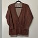 Anthropologie Sweaters | Anthropologie Pilcro Kelly 100% Cashmere Cardigan | Color: Brown/Red | Size: Xxs