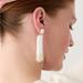 J. Crew Jewelry | - Jcrew Beaded Tassel Earrings Nwt Os White | Color: White | Size: Os