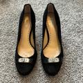 Coach Shoes | Brand Anew Coach Kitten Heels | Color: Black/Silver | Size: 8