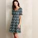 Anthropologie Dresses | Anthropologie Hd In Paris Hollyhock Dress Medium Blue Green Geometric Pockets | Color: Blue/Green | Size: M