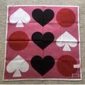 Kate Spade Accessories | New Kate Spade New York Cotton Scarf Bandana Handkerchief Big Hearts Spade Pink | Color: Pink | Size: Os