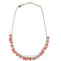 J. Crew Jewelry | J. Crew Women's Neon Coral Art Deco Box Chain Statement Necklace | Color: Orange/Pink | Size: Os