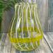 Anthropologie Accents | Anthropologie Blown Glass Yellow Swirl Vase | Color: Yellow | Size: Os
