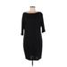Ronni Nicole Cocktail Dress - Sheath Boatneck 3/4 sleeves: Black Dresses - Women's Size 8