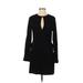 Rachel Zoe Casual Dress - Sheath Crew Neck Long sleeves: Black Print Dresses - Women's Size 6