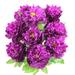 Primrue Artificial Spring Peony Floral Arrangement in Vase Silk/Polyester/Plastic in Pink/Indigo | 23 H x 15 W x 15 D in | Wayfair