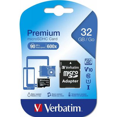 Verbatim - EX-Micro sd Card 32GB sdhc Class 10 inkl. Adapter (1) (44083)