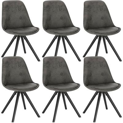 6 x Esszimmerstühle 6er Set Esszimmerstuh, Sitzfläche aus Stoffbezug, Design Stuhl, Küchenstuhl, Image