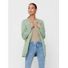 Strickjacke ONLY "ONLLESLY L/S OPEN CARDIGAN KNT NOOS", Damen, Gr. S (36), grün (basil detail with melange), Strick, Obermaterial: 50% Viskose, 27% Polyamid, 23% Polyester, meliert, modisch, regular fit Po-bedeckend, V-Ausschnitt, Langarm, Strickjacken