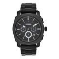 Fossil Watch for Men Machine, Quartz Chronograph Movement, 45 mm Black Stainless Steel Case with a Stainless Steel Strap, FS4552