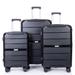3-Piece Hardshell Suitcase Set PP Luggage Sets with TSA Lock